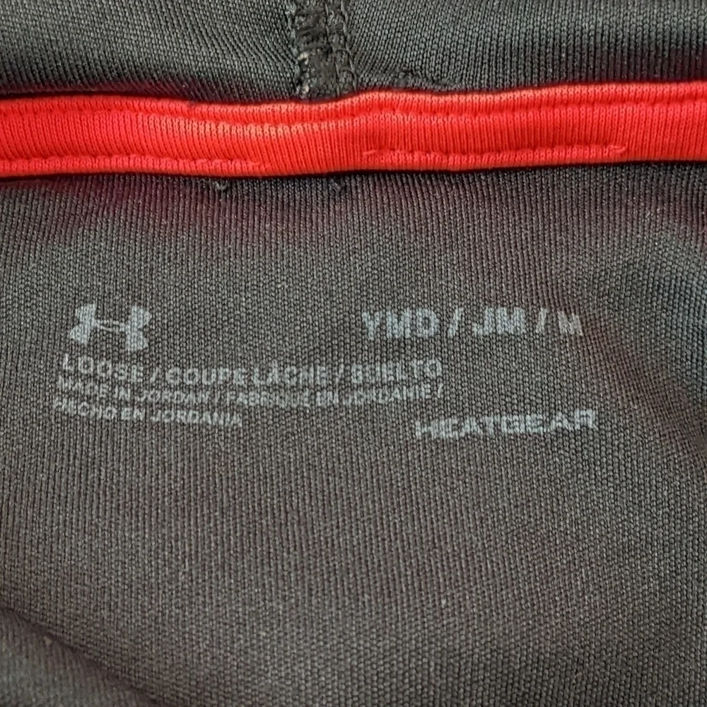 Under Armour Loose Black Athletic Pullover Hoodie M Youth